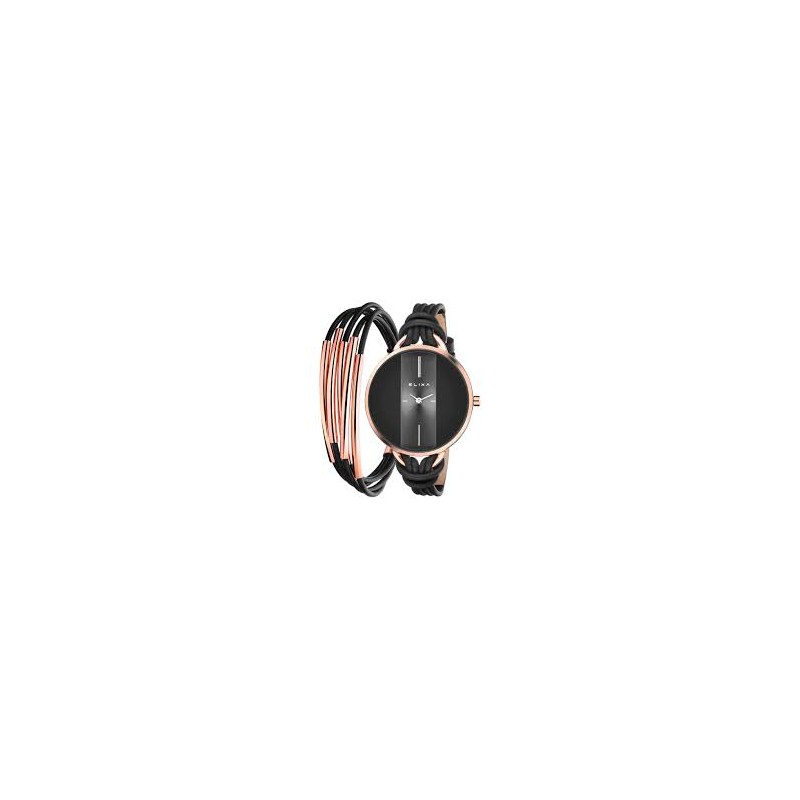 Reloj Elixa Finesse Mujer E096-L371-K1 negro con pulsera