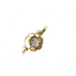 Anillo de oro bicolor flor 138378/S