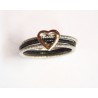 Anillo de plata bicolor con corazón de la colección Miña Xoia - 5-341R
