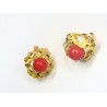 Pendientes de oro y coral 131108
