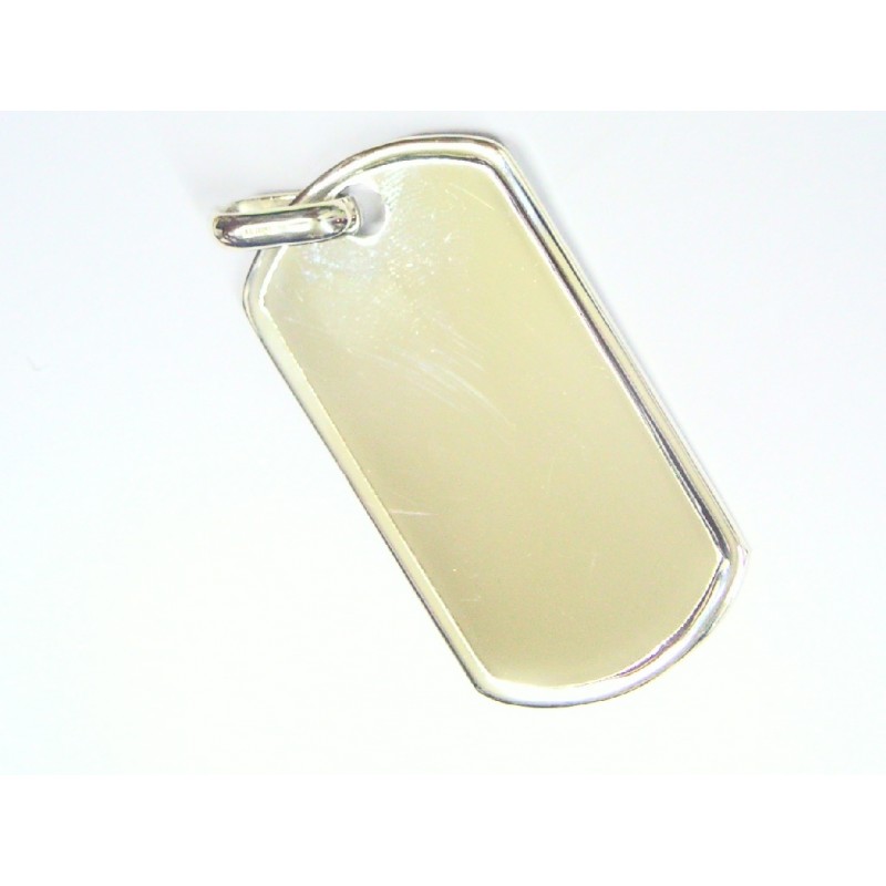 Colgante de plata placa para grabar CG/1299