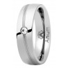 ALIANZA ANIUM EN TITANIO CON CIRCONITA BLANCA  - T104Z-14