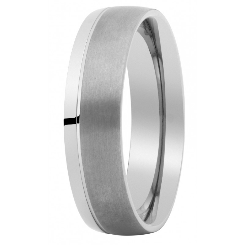 ALIANZA ANIUM EN TITANIO DE 6 MM DE ANCHO EN ACABADO MATE Y BRILLO. - T107-24