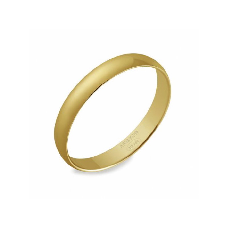 Alianza lisa de oro 9K 50302