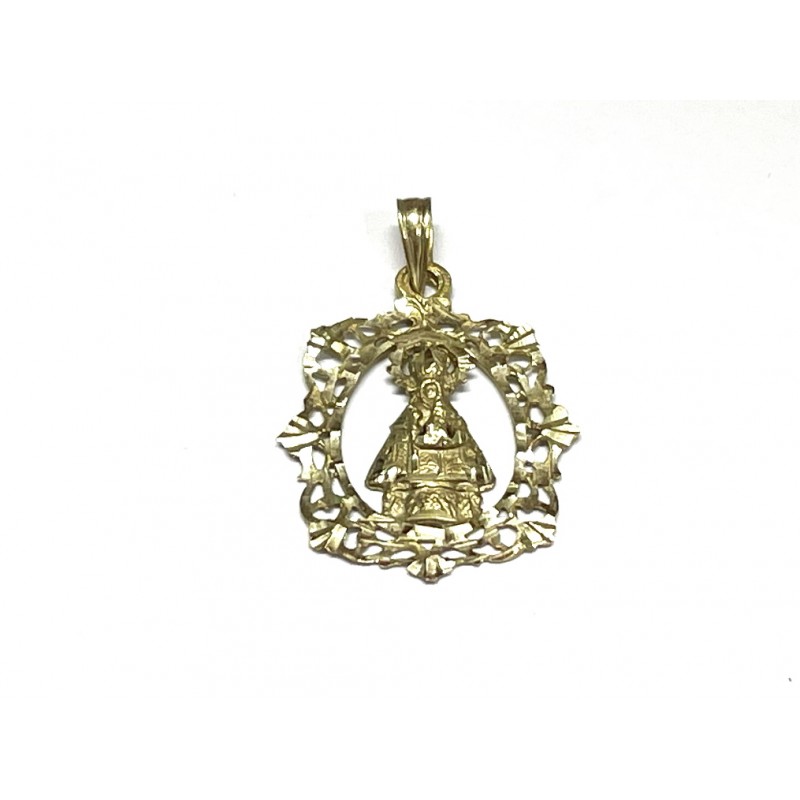 Medalla oro de 9 quilates con Virgen de Guadalupe.