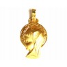 Medalla oro  Virgen Niña de perfil - 37204