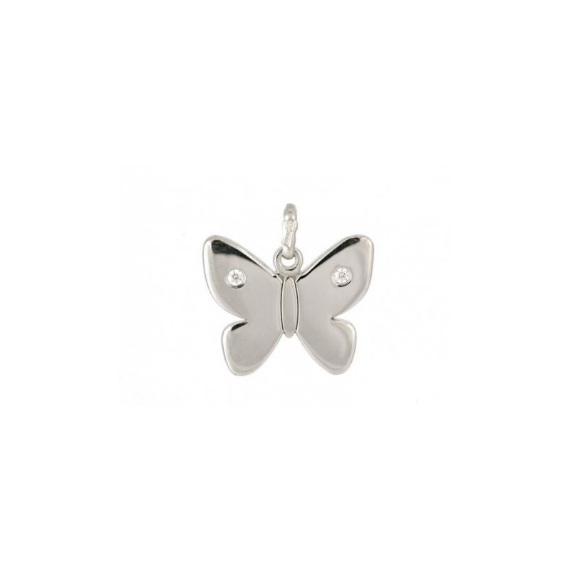 Colgante plata mariposa con dos circonitas - 248400172