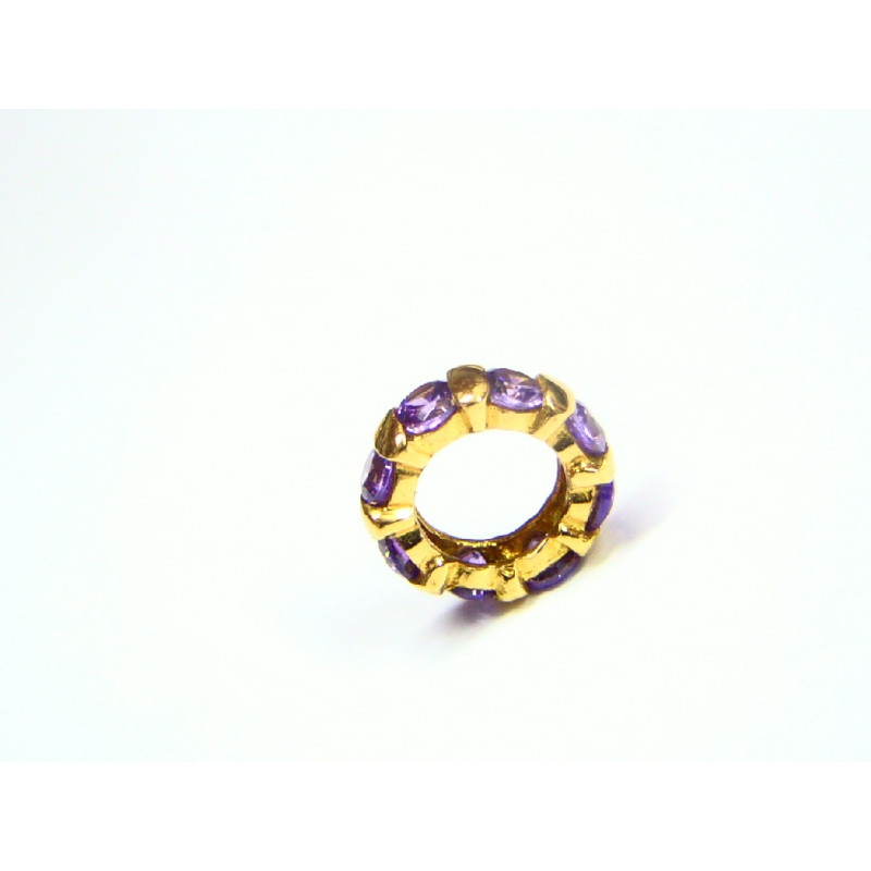 Colgante de oro 18K y piedras naturales violeta 14032-G