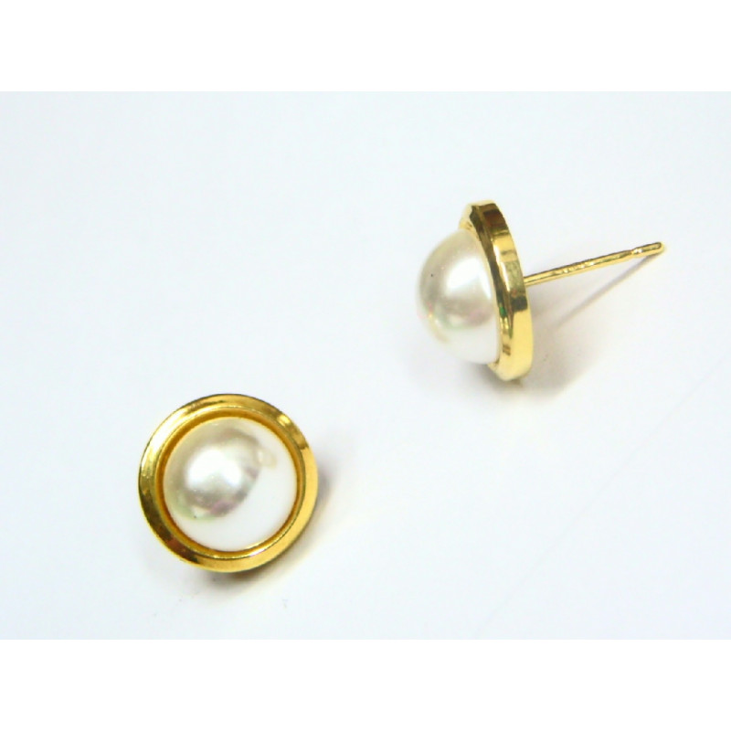 Pendientes de oro 18K y perla 130722