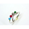 Anillo plata con cuatro bolas