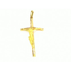 Cruz oro con Cristo en...