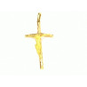 Cruz oro con Cristo en relieve. OCL0004
