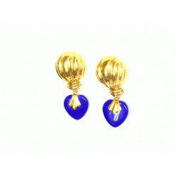 Pendientes de oro y piedra natural azul 66X