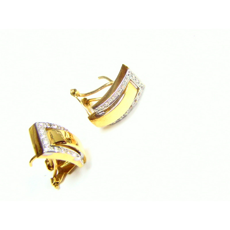 Pendientes de oro con circonitas
