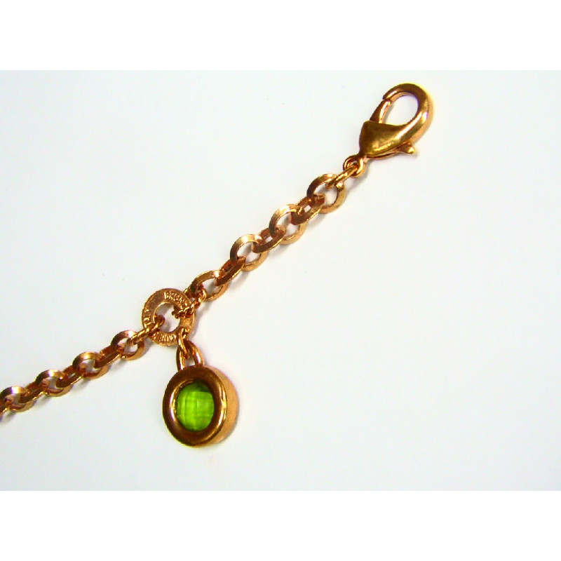Pulsera bronce con piedra natural verde B5/BR