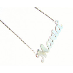 Collar corto de plata con...