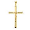 Cruz de oro lisa con Cristo.16834