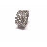 Anillo de plata con circonitas blancas.