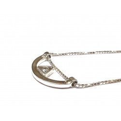 Colgante con cadena en plata y circonita 7436