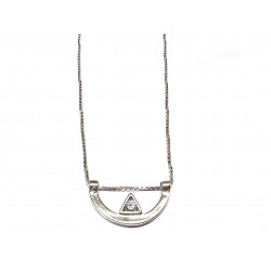 Colgante con cadena en plata y circonita 7436