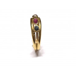 Anillo oro con zafiro, rubí...