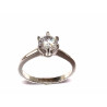 Anillo Solitario plata con circonita