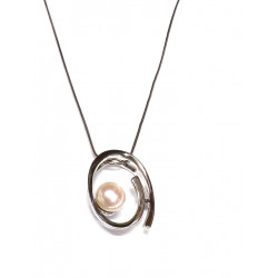 Collar de plata  de  AS & AS con perla cultivada    - 52575