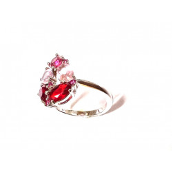 Anillo plata con diseño piedras color  740113