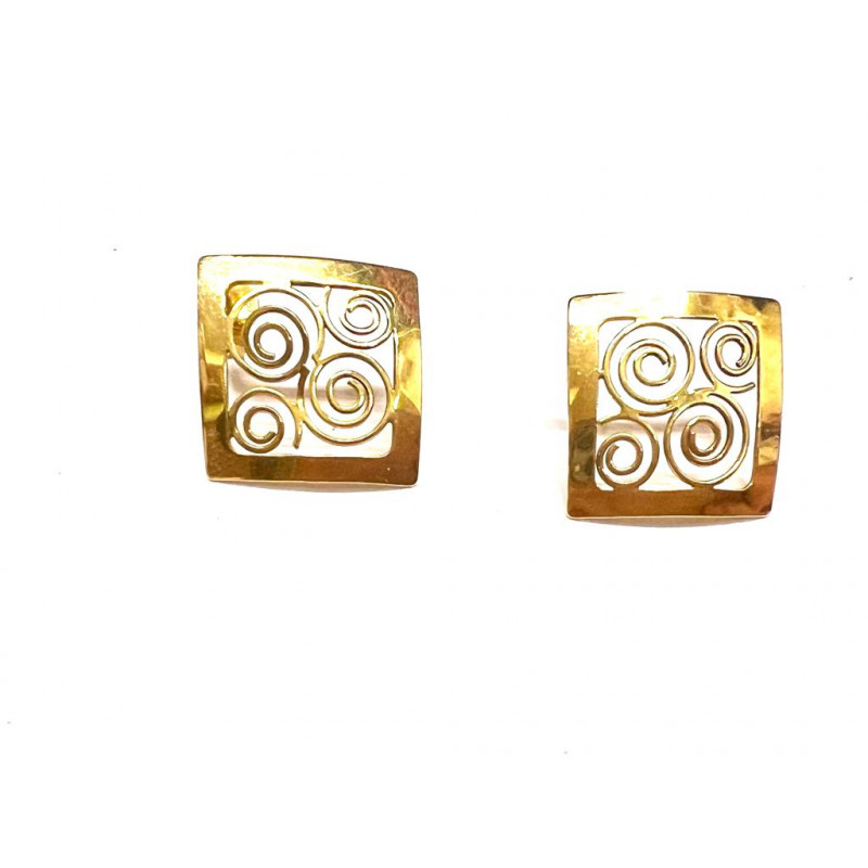 Pendientes de oro filigrana y cierre de presión - SF/1651