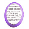 Broche  Cabuxa violeta  Mujeres .No es No. B1AV