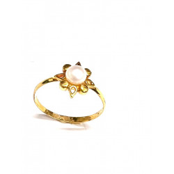 Anillo oro con perla