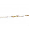 Pulsera oro bicolor con chapa para grabar