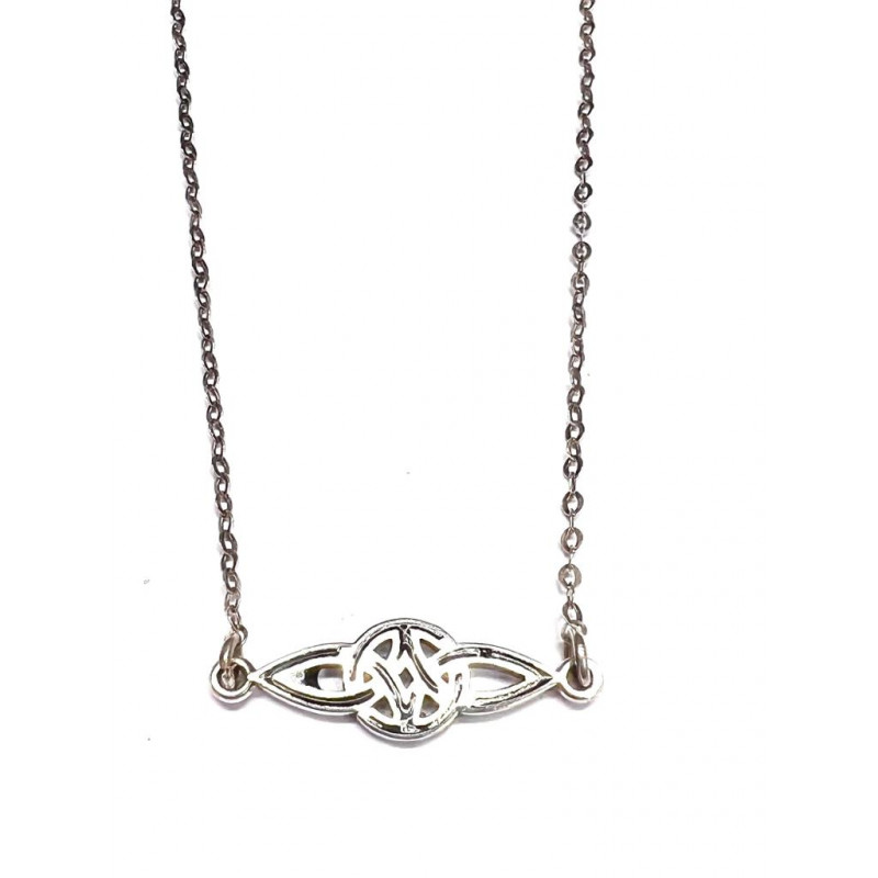 Collar plata y esmalte negro Amor Eterno