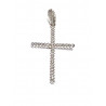 Cruz  oro blanco con circonitas - 28536