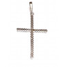 Cruz  oro blanco con circonitas - 28536
