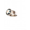 Anillo de plata con cerámica en tonos azul y rojo - R19