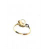 Anillo oro bicolor con perla y circonita