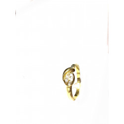 Anillo oro  infantil con circonitas