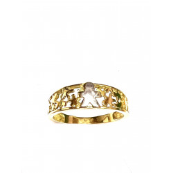 Anillo oro bicolor con motivo niño