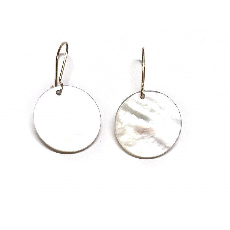 Pendientes oro y nácar