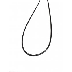 Cordón negro textil con cierre de plata