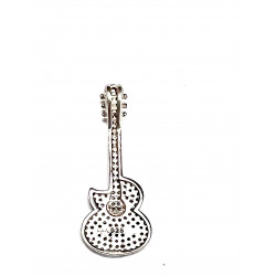 Colgante guitarra en plata y circonitas 900562