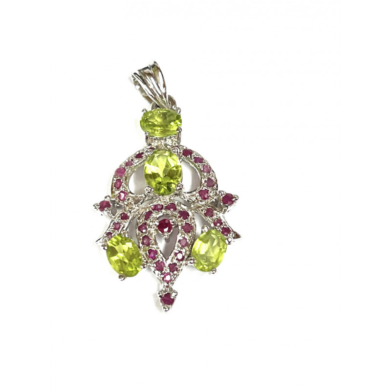 Colgante de plata y piedras naturales 80/8