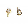 Pendientes de oro bicolor con circonita
