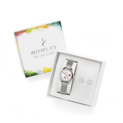 Set Nowley 8-0977-0-1 reloj y pendientes Flor