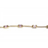 Pulsera de oro con piedras naturales rosa