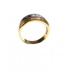 Anillo de oro bicolor con circonitas 50162793/6.1