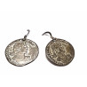 Pendientes plata moneda romana