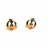 Pendientes oro y esmalte Pato Lucas 200800