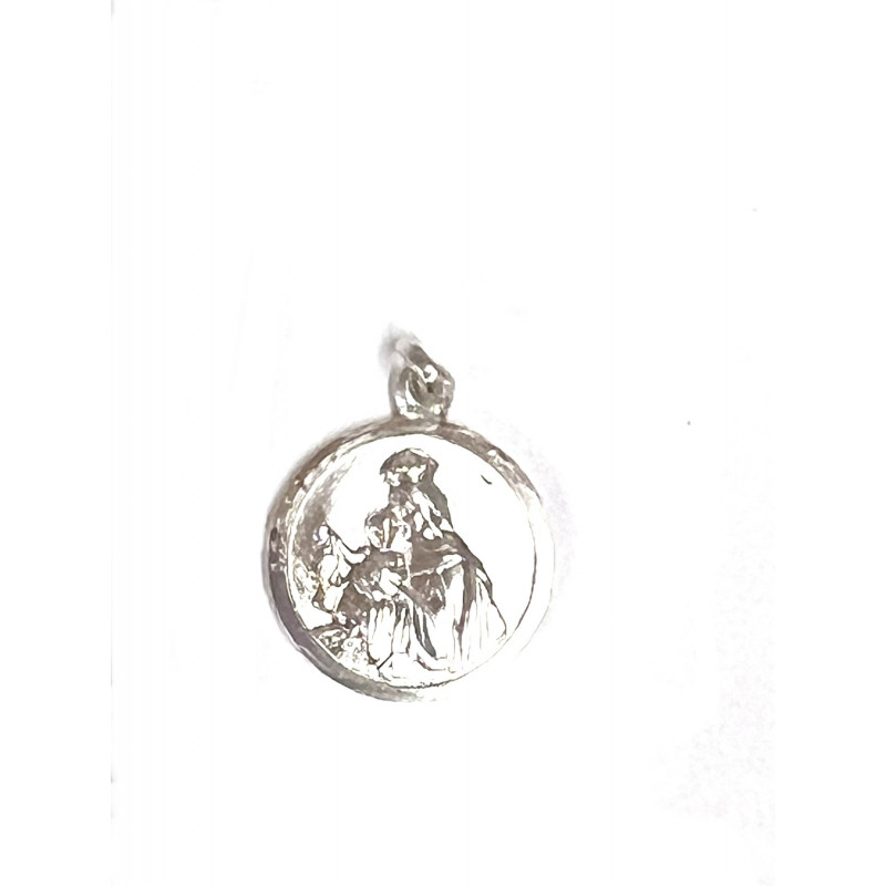 Medalla redonda plata Escapulario